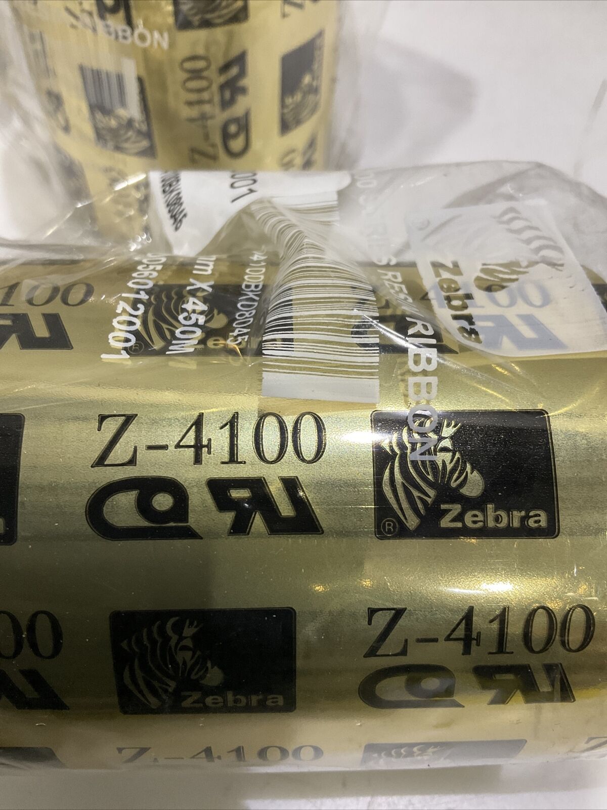 ZEBRA Z-4100 04100BK08045 RESIN RIBBON 80MM X 450 M 4100 SERIES LOT OF 3 373