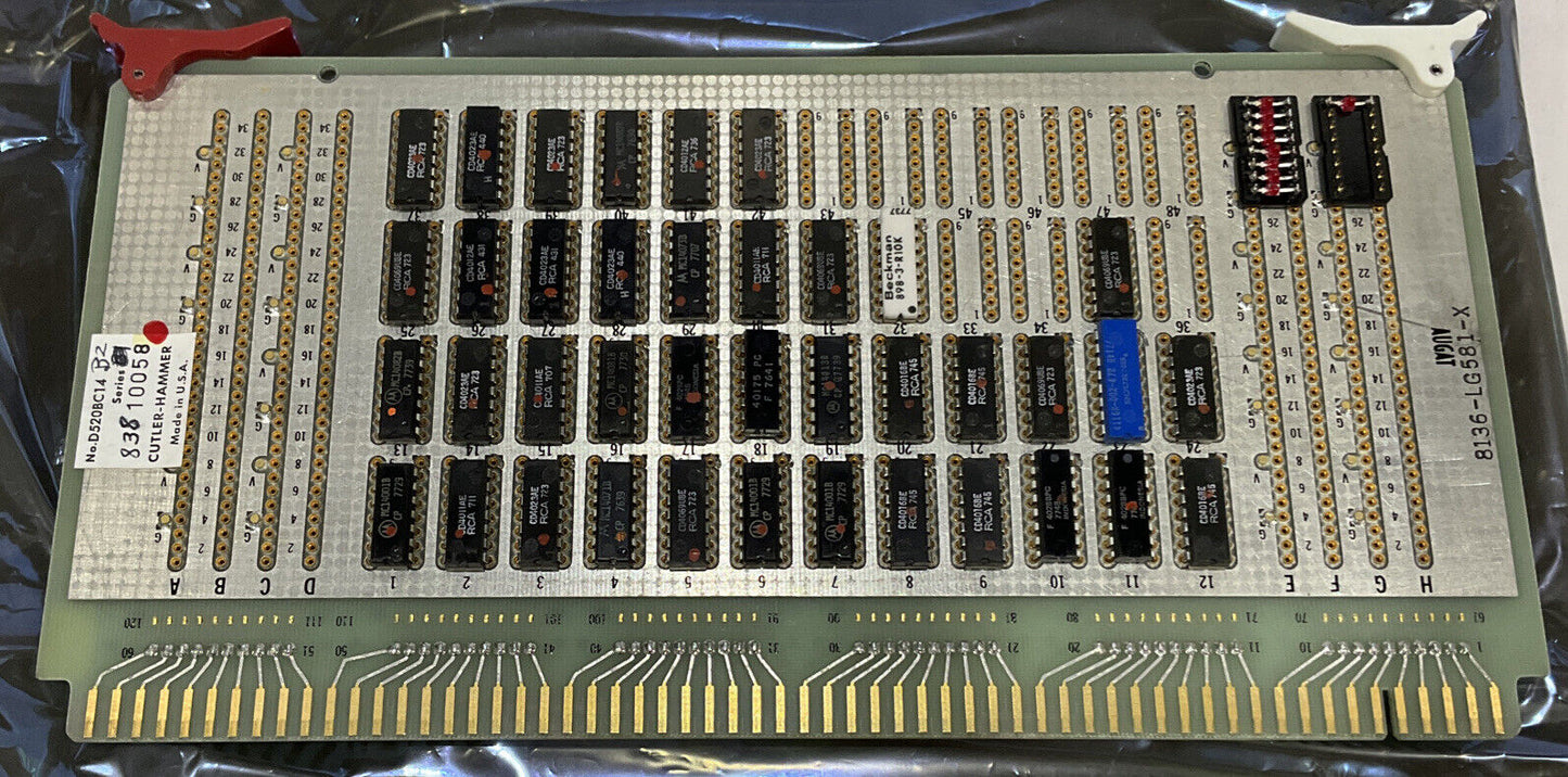 CUTLER-HAMMER D520BC14 DIRECTROL COMPUTER INTERFACE LOGIC B CIRCUIT BOARD 373