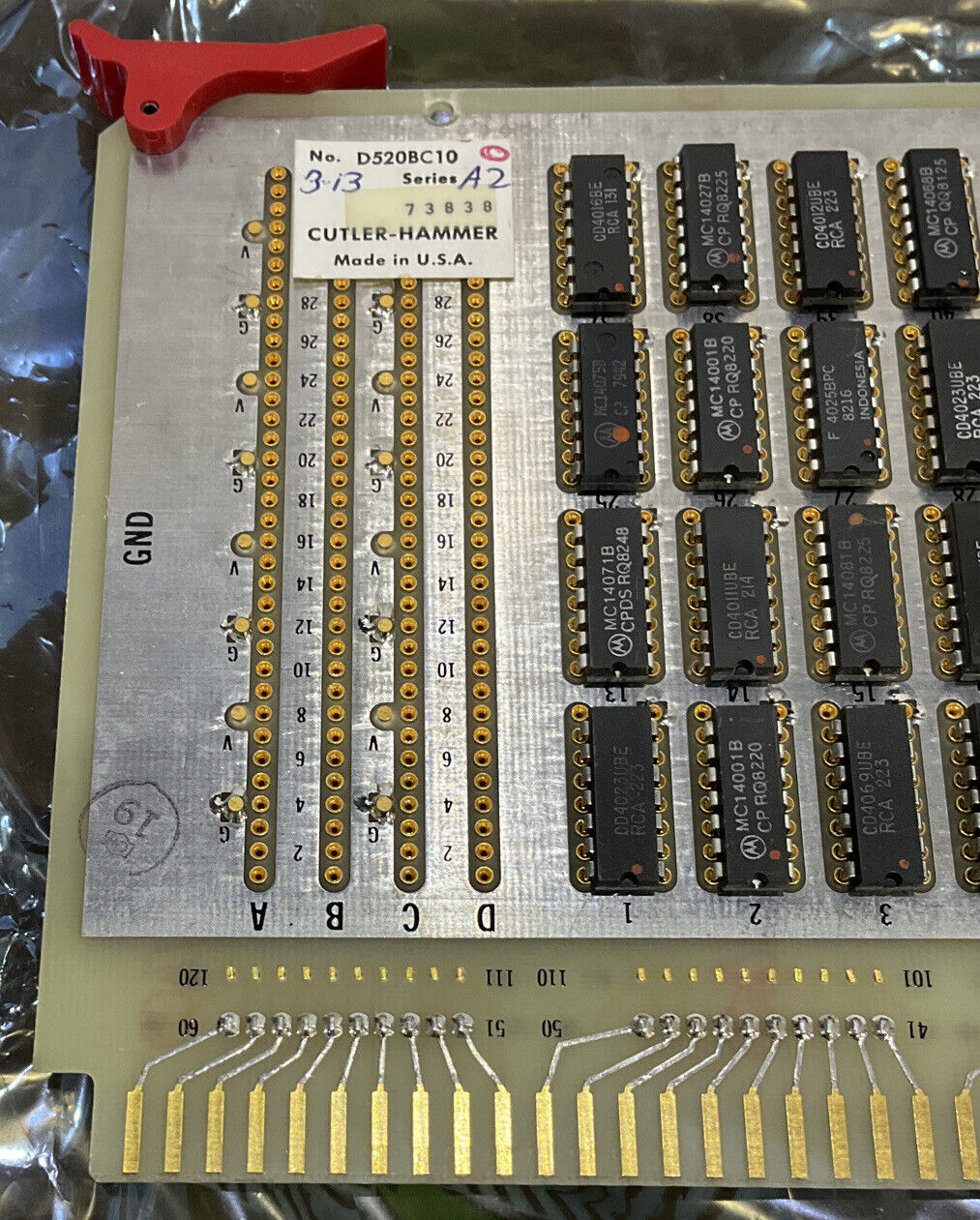 CUTLER-HAMMER D520BC10 DIRECTROL COMPUTER INTERFACE LOGIC A CIRCUIT BOARD 373