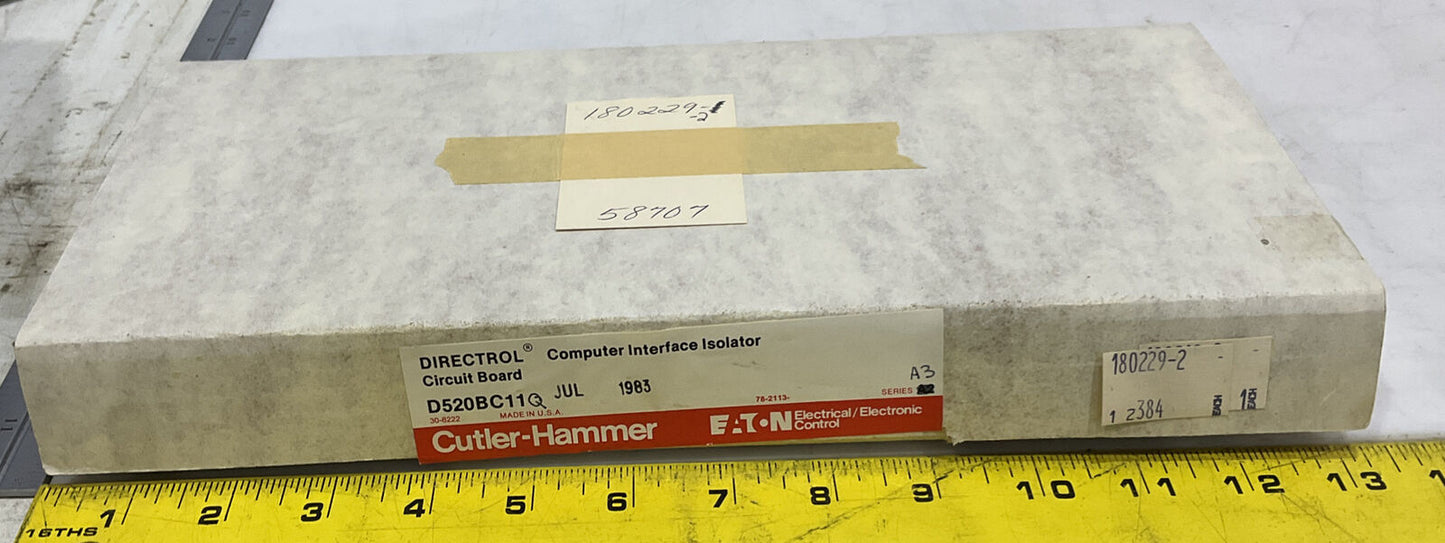 CUTLER-HAMMER D520BC11Q DIRECTROL COMPUTER INTERFACE ISOLATOR CIRCUIT BOARD 373