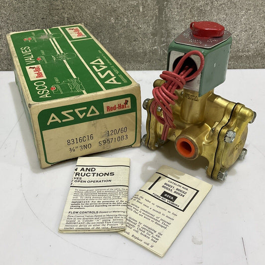 ASCO 8316C16 SOLENOID VALVE 3/8” 120V 50-60HZ 373