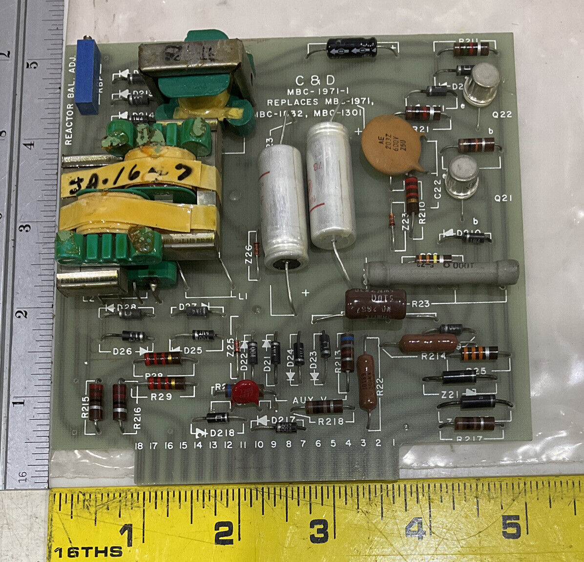 C&D BATTERIES MBC-1971-1 REACTOR BAL ADJ 373