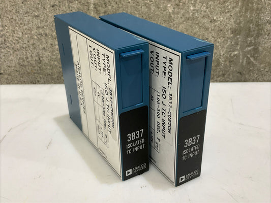 ANALOG DEVICES 3B37-CUSTOM ISOLATED TC INPUT 100-309 DEG F LOT OF 2 373