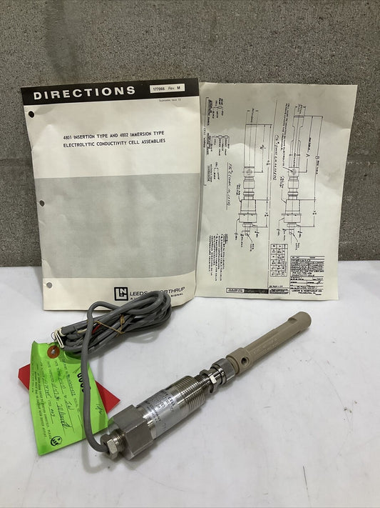 LEEDS & NORTHRUP 4801-25-11-073 CONDUCTIVITY CELL WITH TEMP COMPENSATOR 373