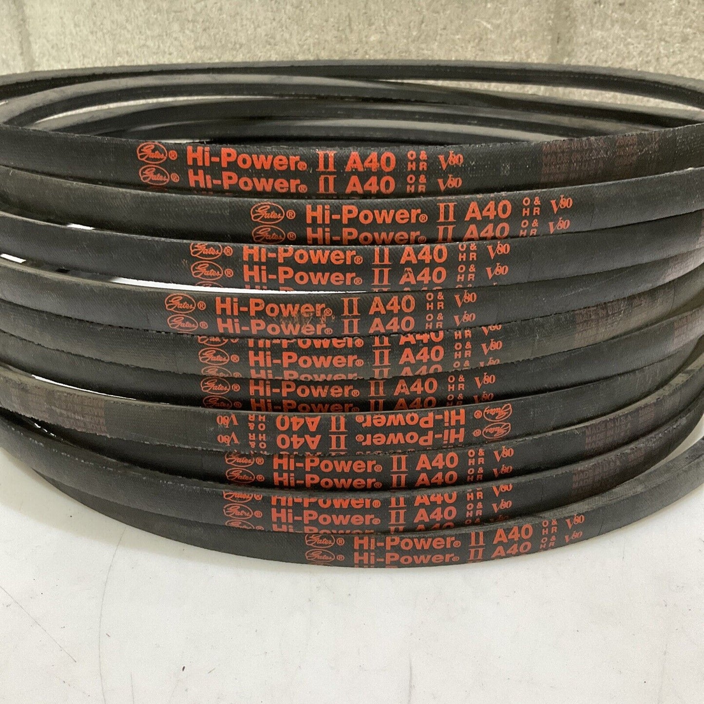 GATES A40 V 80 HI-POWER II V BELT LOT OF 10 373