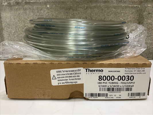 THERMO SCIENTIFIC 8000-0030 CLEAR PVC TUBING 3/16 ID X 5/16 OD X 1/16 WALL 373