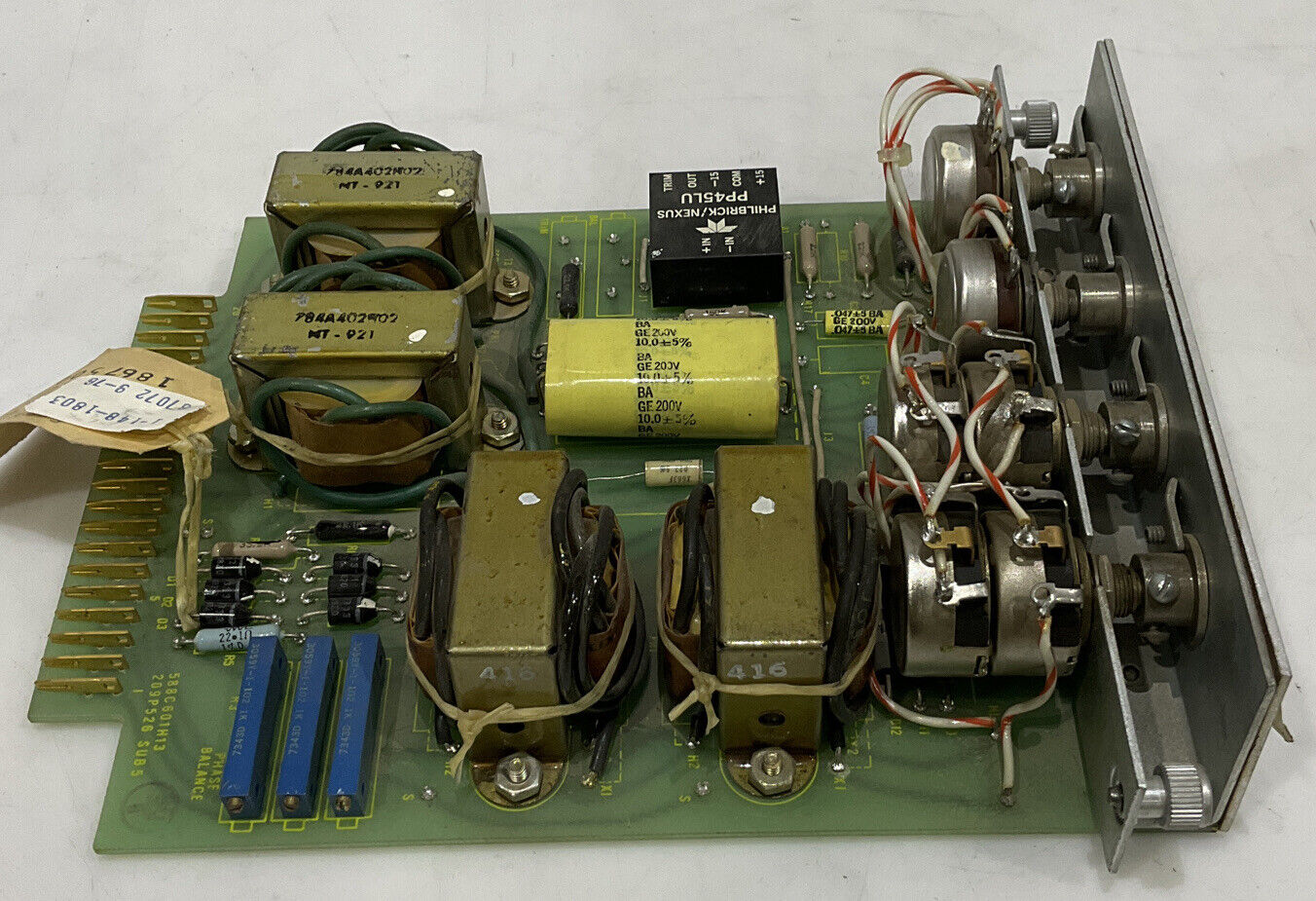 WESTINGHOUSE 588C601H13 EXCITATION LIMITER MODULE 373