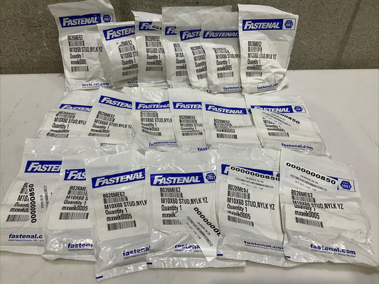 FASTENAL B026ME62 STUD M10X60 NYLK YZ MXWIK0005 LOT OF 19 373