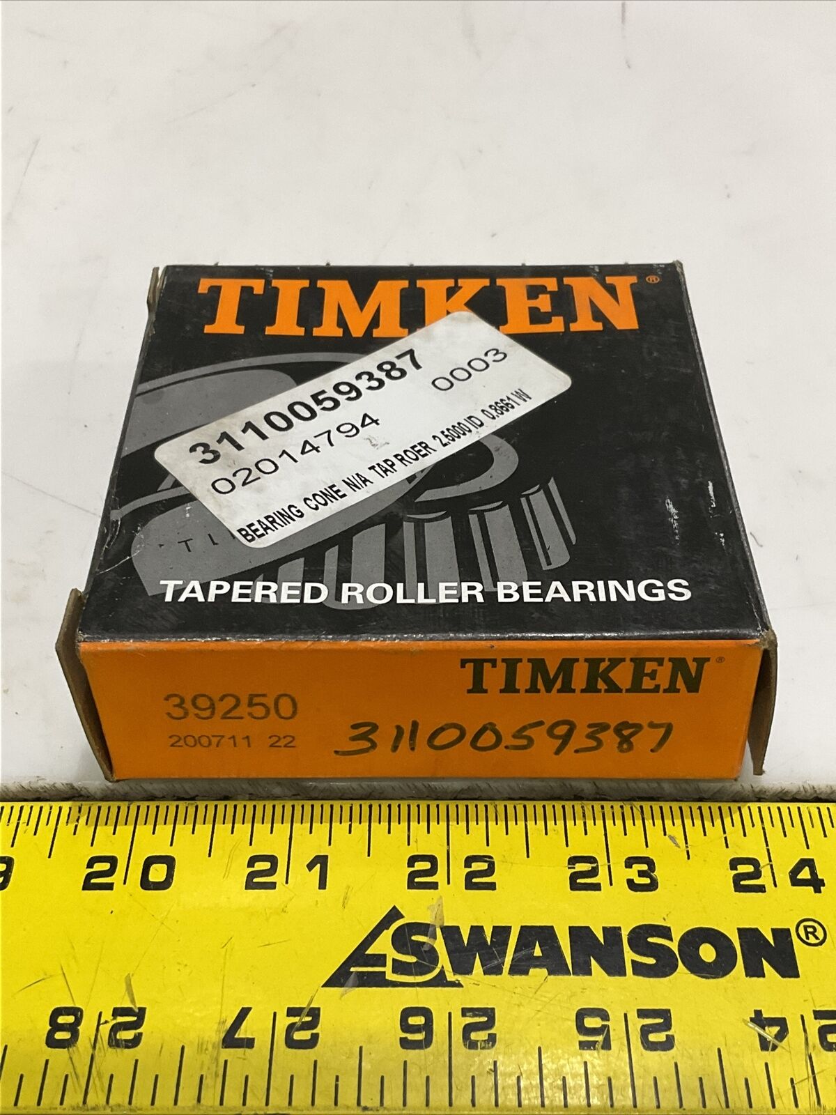 TIMKEN 39250 TAPERED ROLLER BEARING CONE 373