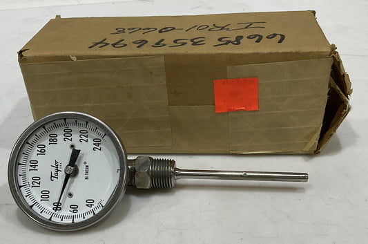 TAYLOR ENVIRONMENTAL BU3104E008 BI-THERM DIAL THERMOMETER 30-240F 373