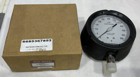 MARSH BELLOFRAM 0-60 PSI GLYCERINE P5646P PRESSURE GAUGE 373