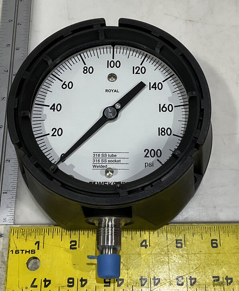 WEKSLER 4E2094-05 ROYAL PRESSURE GAUGE 0-200 PSI 373