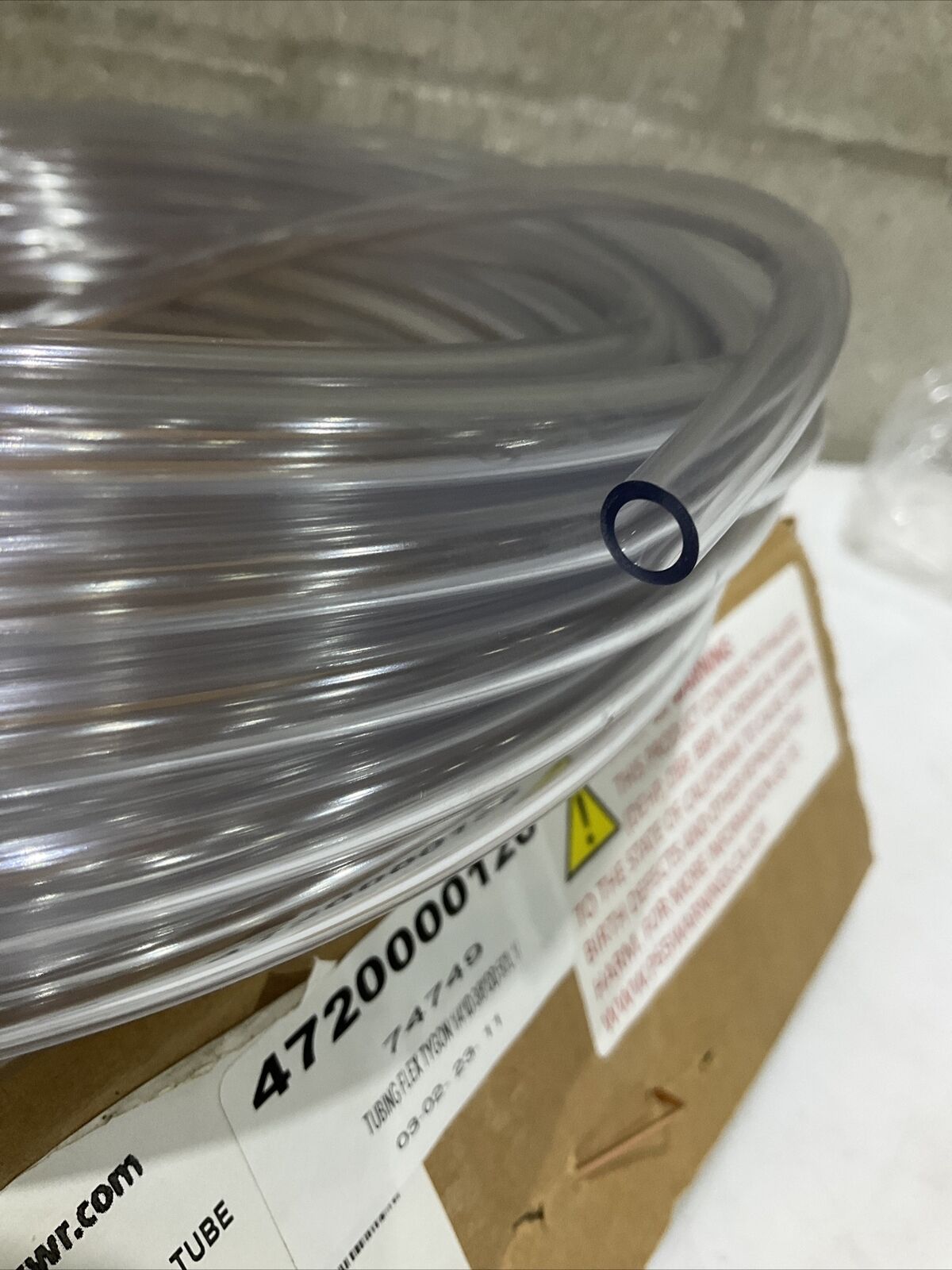 VWR 89068-502 CLEAR FLEX TUBING 1/4” X 3/8” 50 FT 373