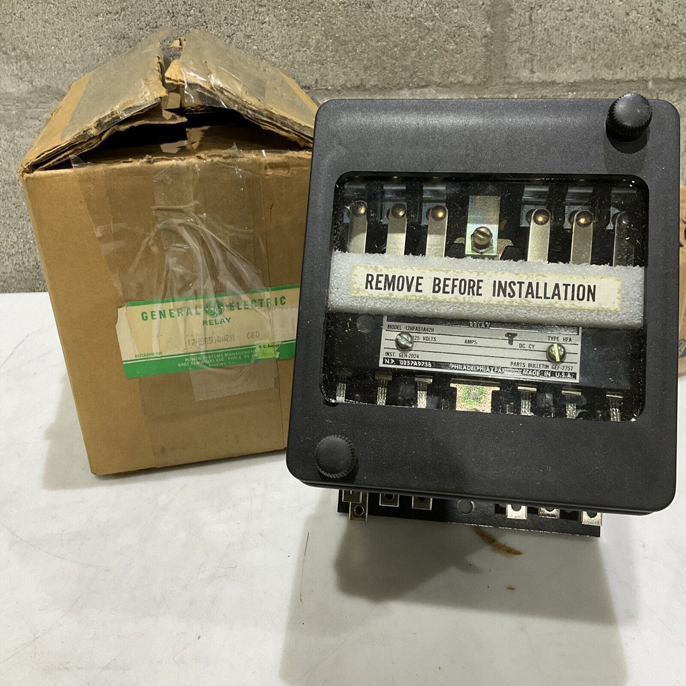 General Electric 12hefa51a42h C60 Relay Type Hfa 125 Volts 373