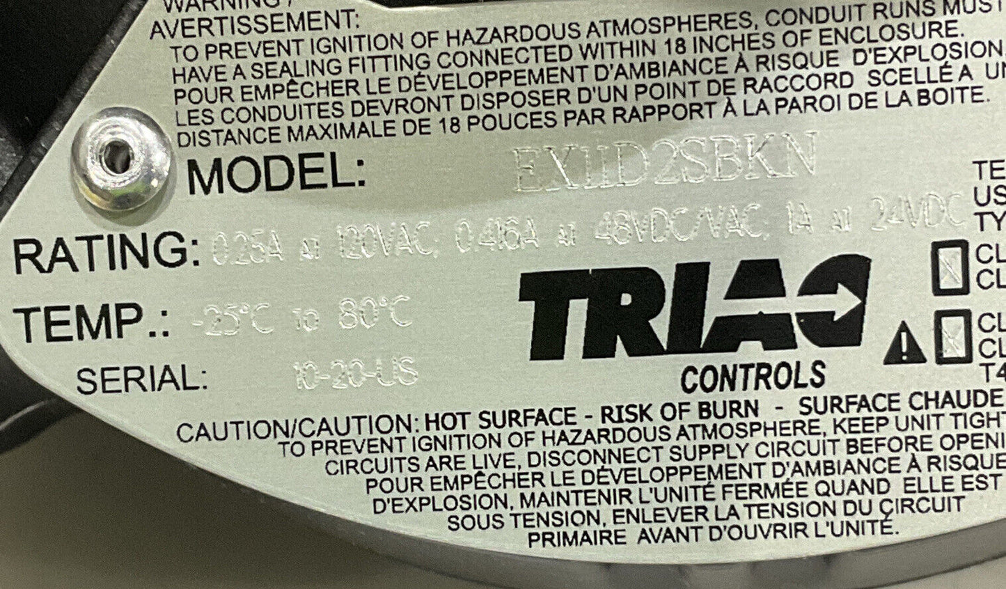 TRIAC SOLDO CONTROLS EX11D2SBKN EXPLOSION PRO INDICATOR 373