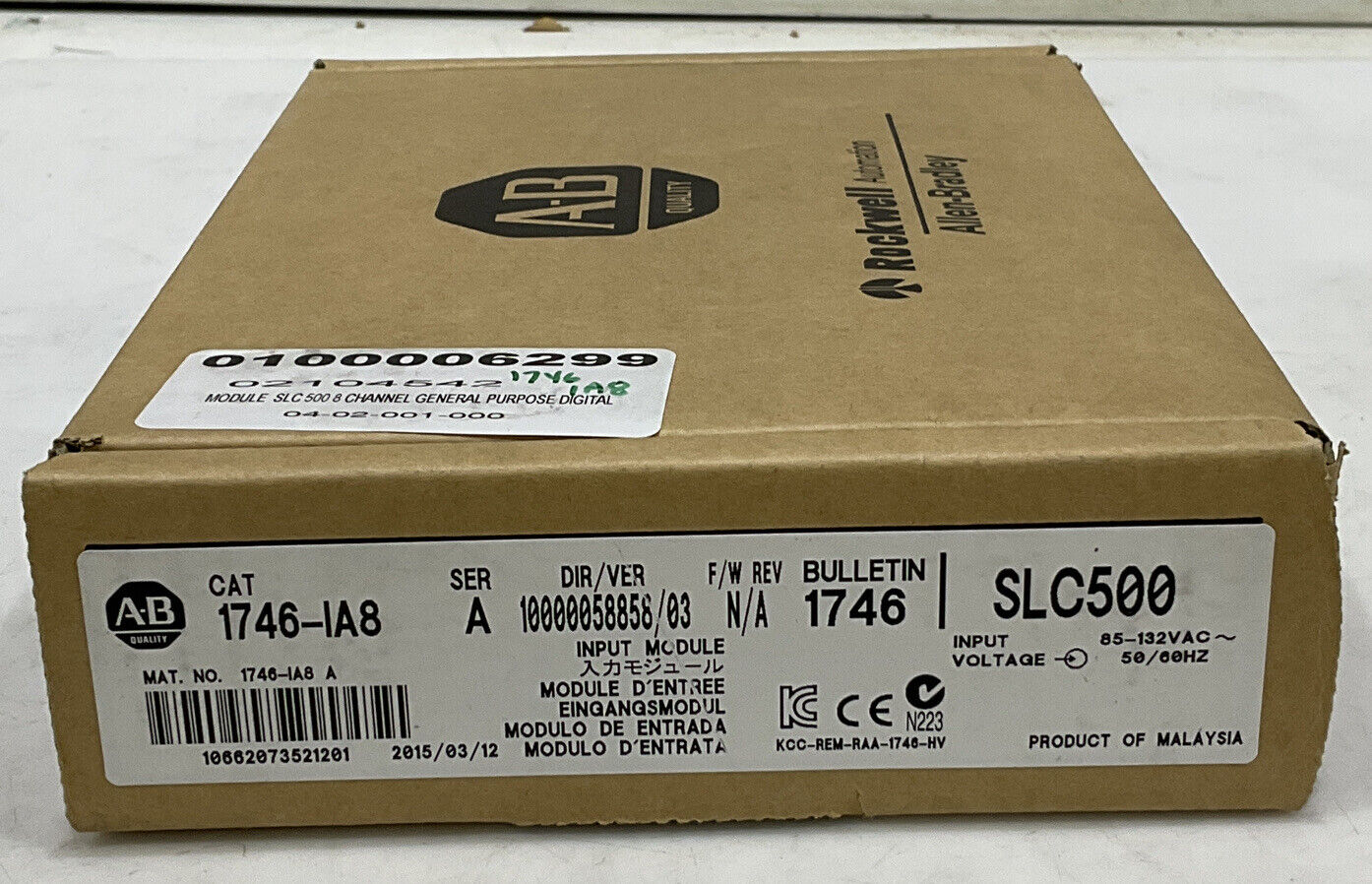 ALLEN-BRADLEY 1746-IA8 SER A SLC 500 CHANNEL MODULE 373