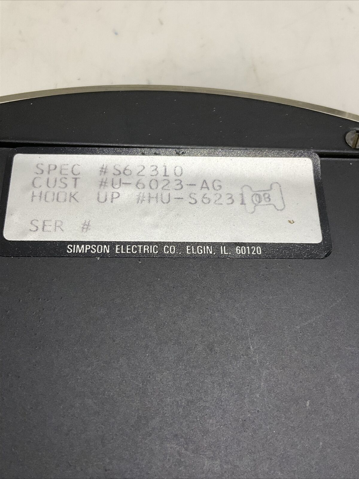 SIMPSON ELECTRIC 3623 HU-S52310 U-6023-AG ELECTRICAL METER 0-150 V 373