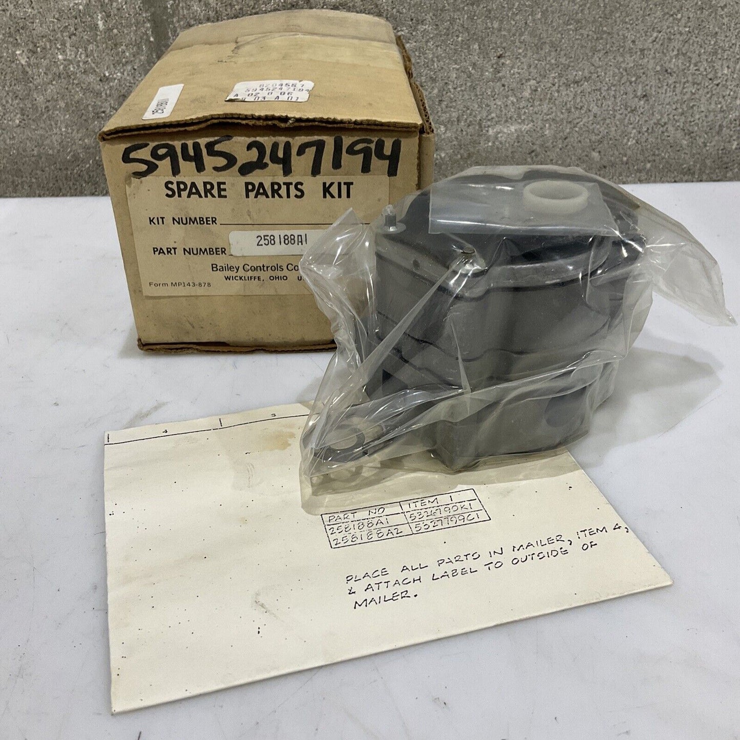 BAILEY 258188A1 SPARE PARTS RELAY KIT LOT OF 2 373