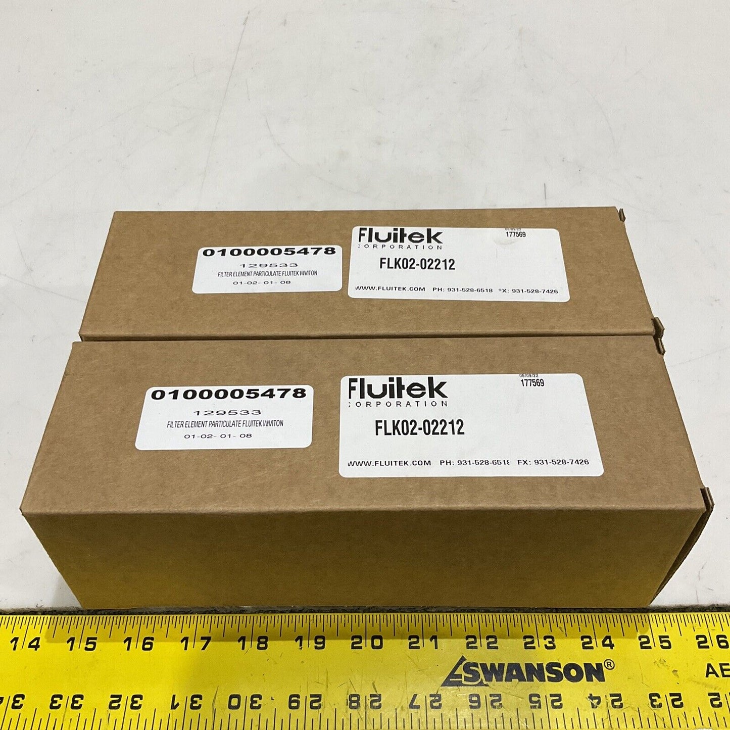 FLUITEK FLK02-02212 PARTICULATE FILTER ELEMENT LOT OF 2 373
