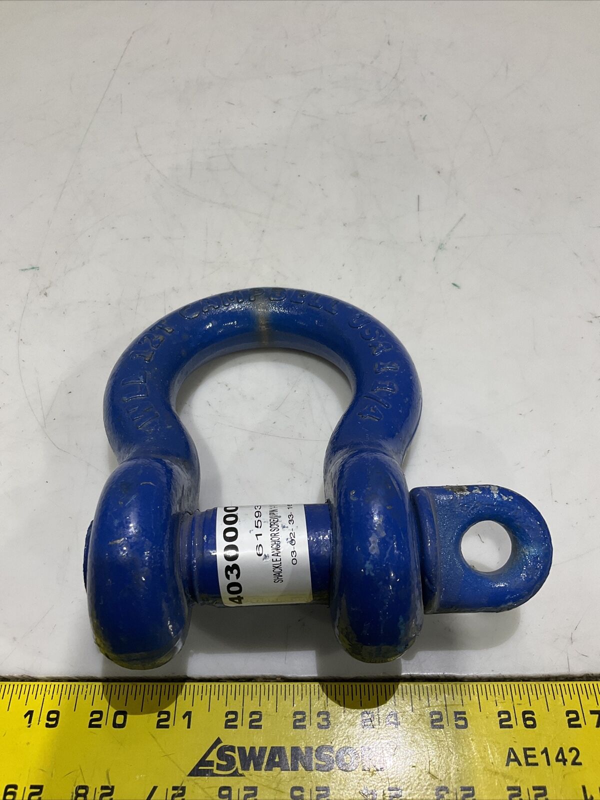 CAMPBELL 018572 ANCHOR SHACKLE WITH SCREW PIN 1-1/4” 12 TON 373