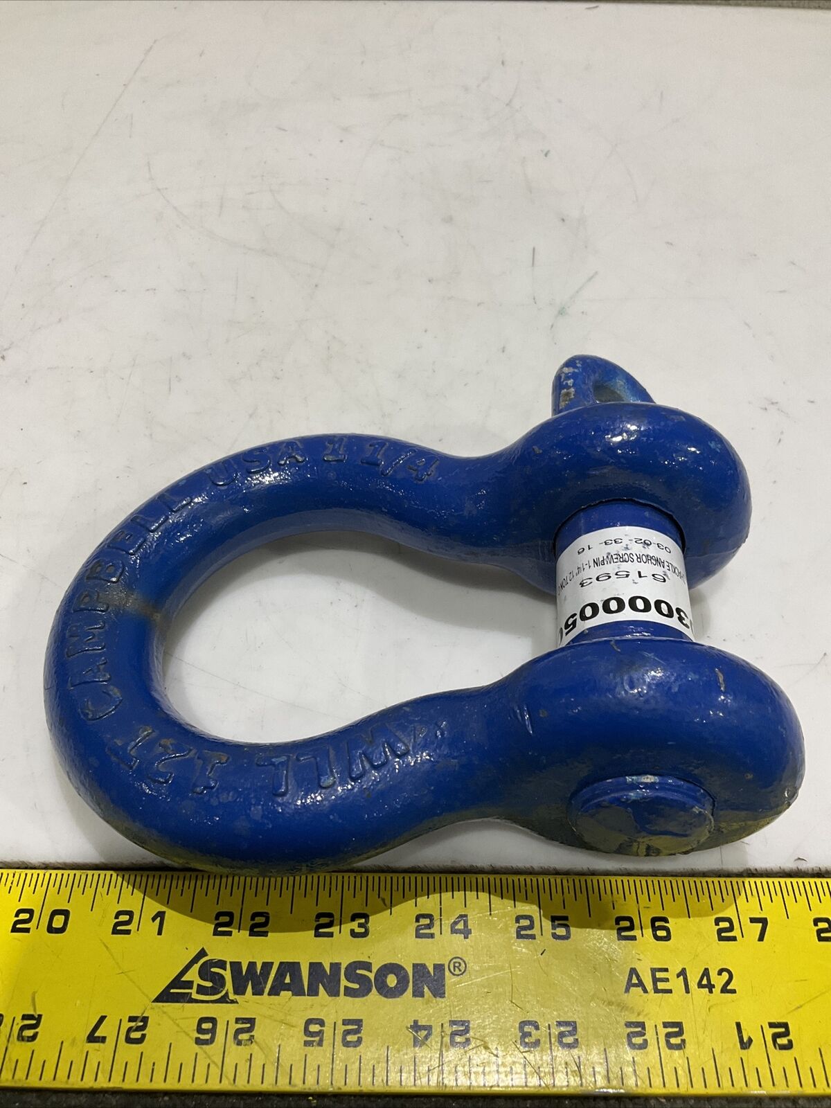 CAMPBELL 018572 ANCHOR SHACKLE WITH SCREW PIN 1-1/4” 12 TON 373