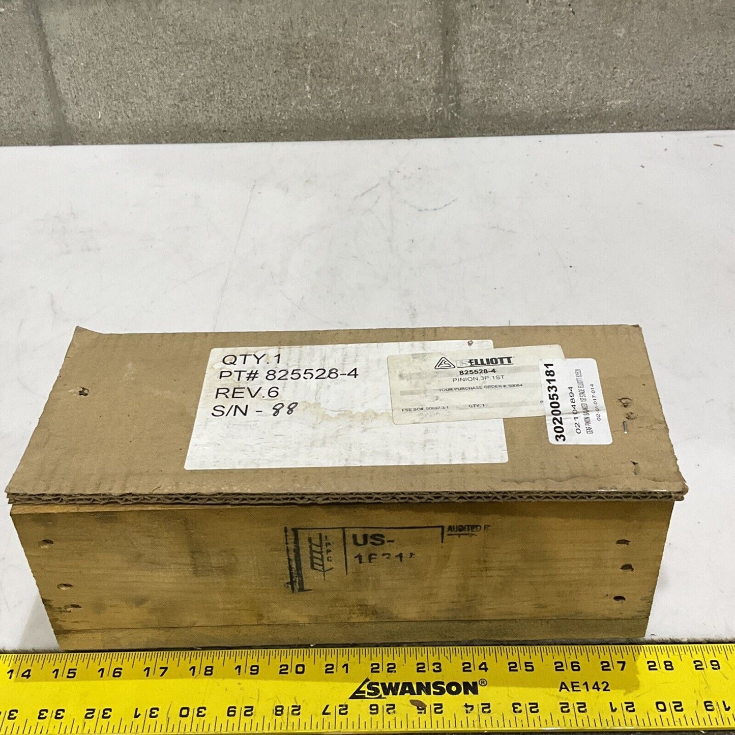 FS ELLIOTT 825528-4 BALANCED GEAR PINION 1 STAGE 3 P 373