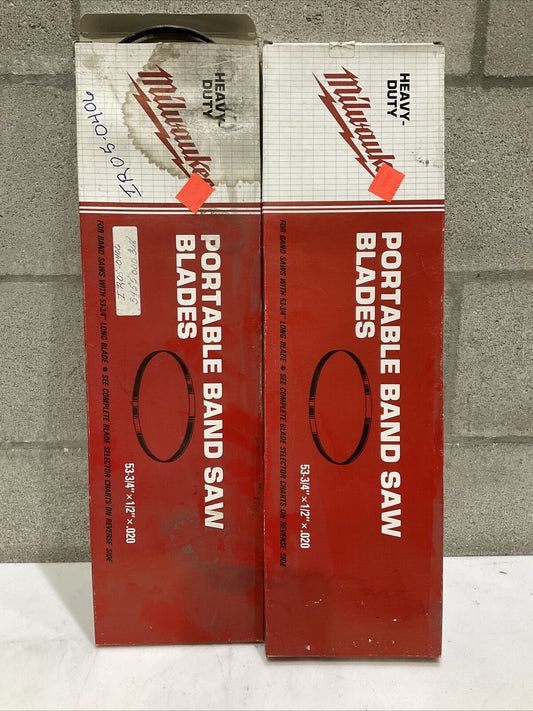 MILWAUKEE 48-39-0150 BAND SAW BLADE 3PK 53-3/4” X 1/2” X .020 LOT OF 2 373
