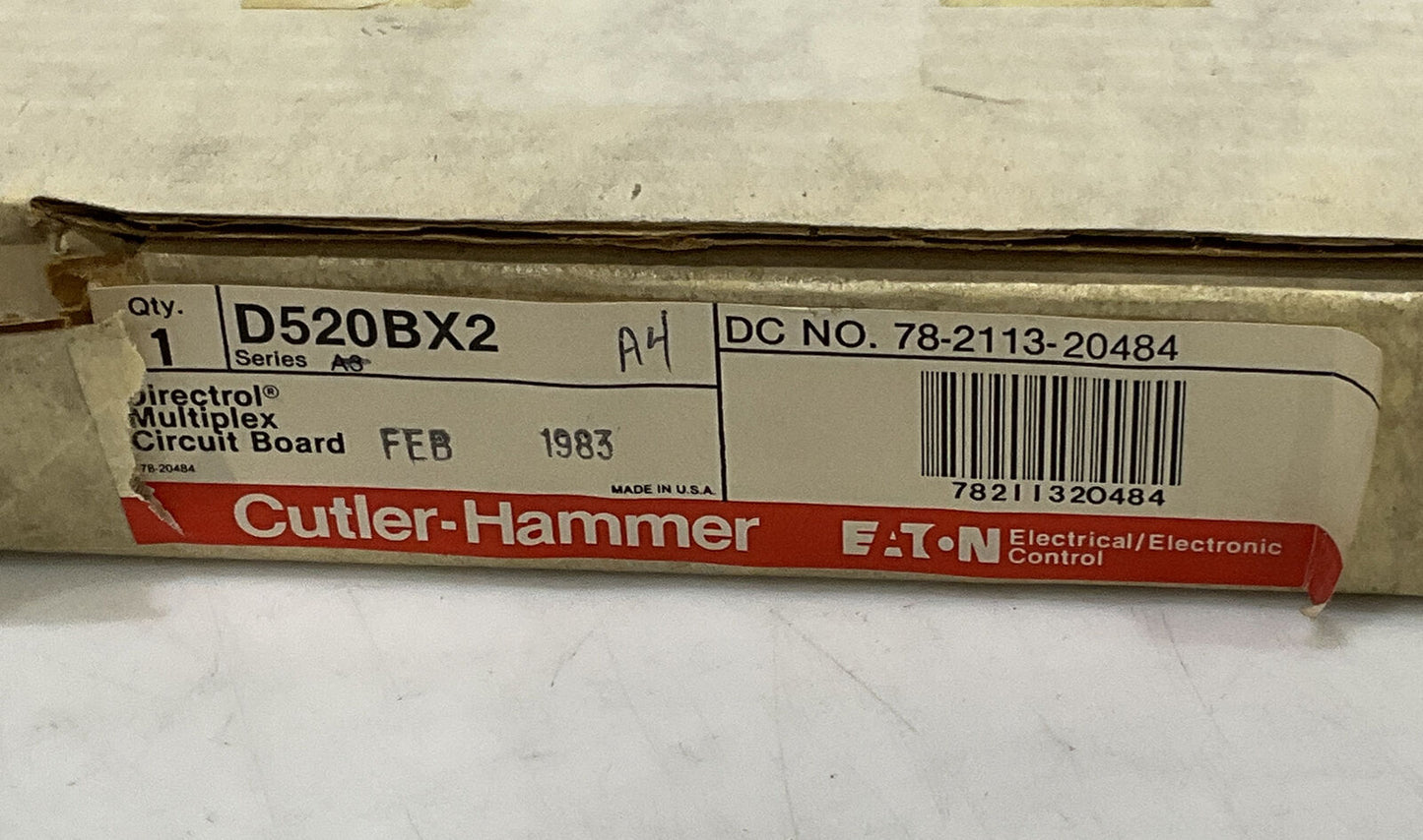 CUTLER-HAMMER D520BX2Y4 SERIES A4 DIRECTROL MULTIPLEX CIRCUIT BOARD 81-13554 373