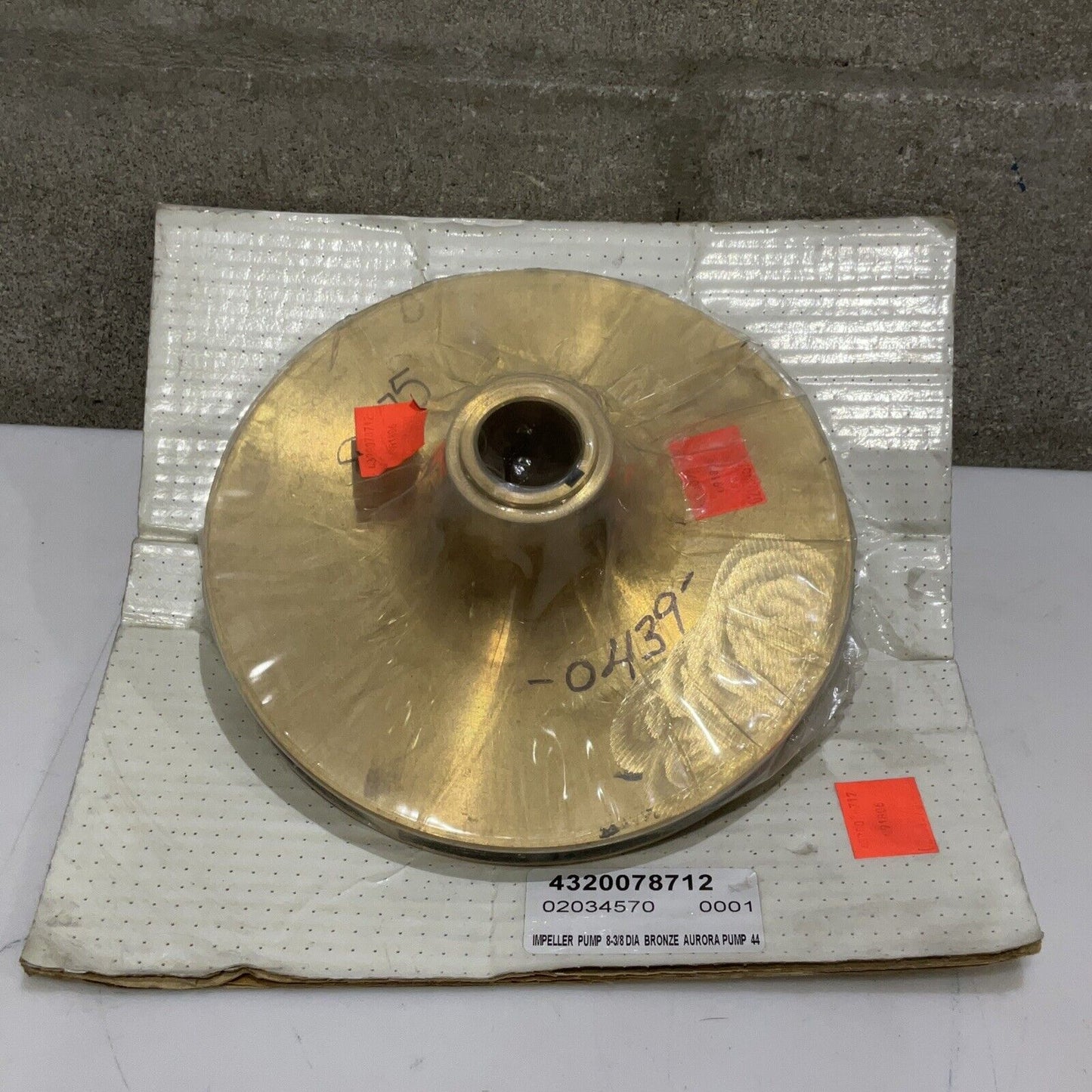 AURORA PUMP 443-0439-225 PUMP IMPELLER 8-3/8” BROZE TYPE 344 373