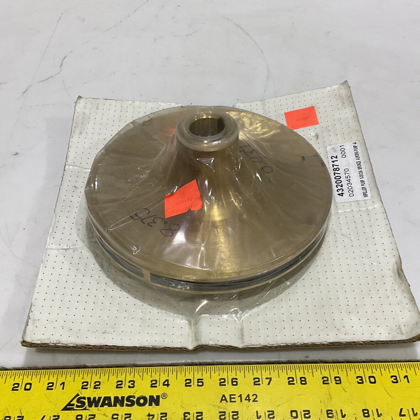 AURORA PUMP 443-0439-225 PUMP IMPELLER 8-3/8” BROZE TYPE 344 373