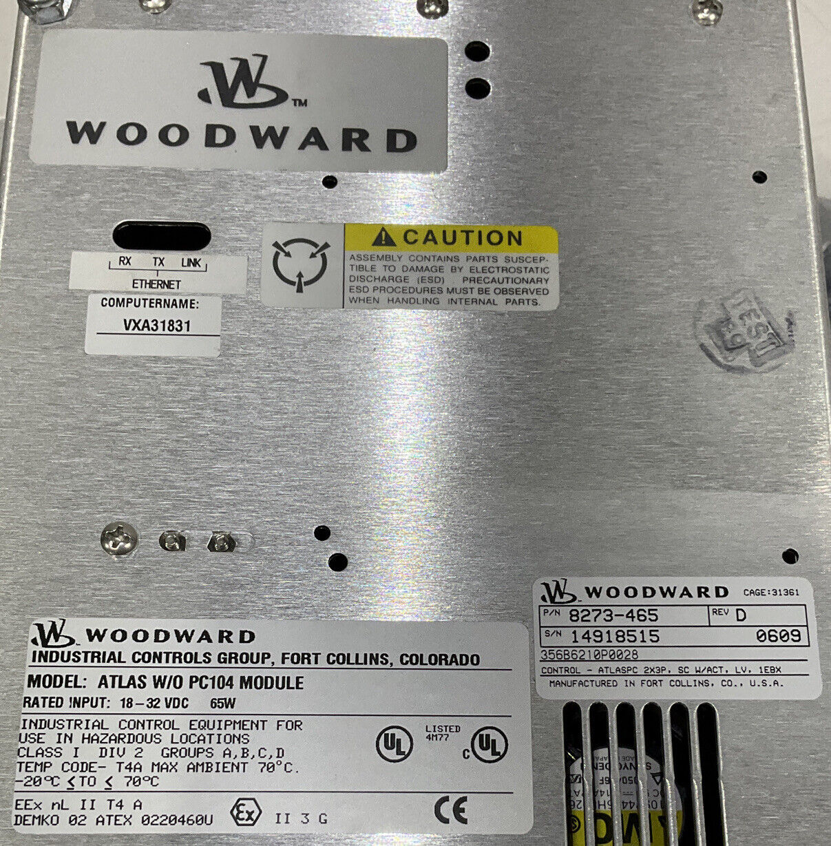 ATLAS W/O PC104 MODULE 356B6210P0028 ELECTRICAL ATLAS CONTROLLER 373