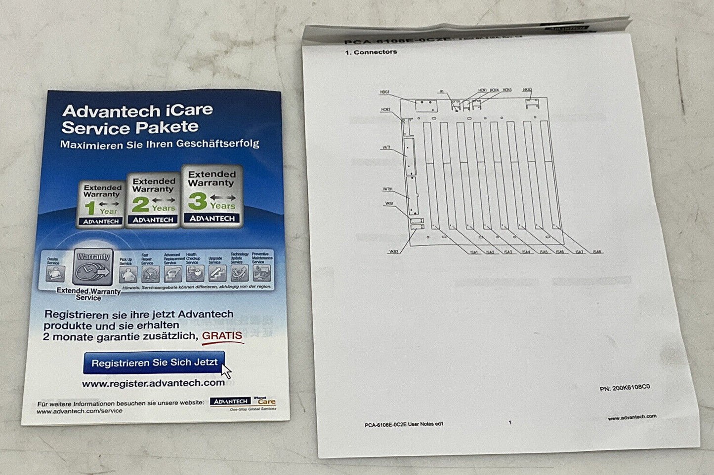 ADVANTECH PCA-8108E-0C2E 8 SLOT BP BACK PANEL ASSEMBLY 373