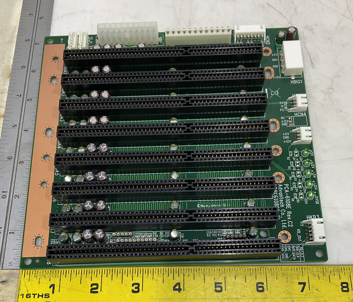 ADVANTECH PCA-8108E-0C2E 8 SLOT BP BACK PANEL ASSEMBLY 373