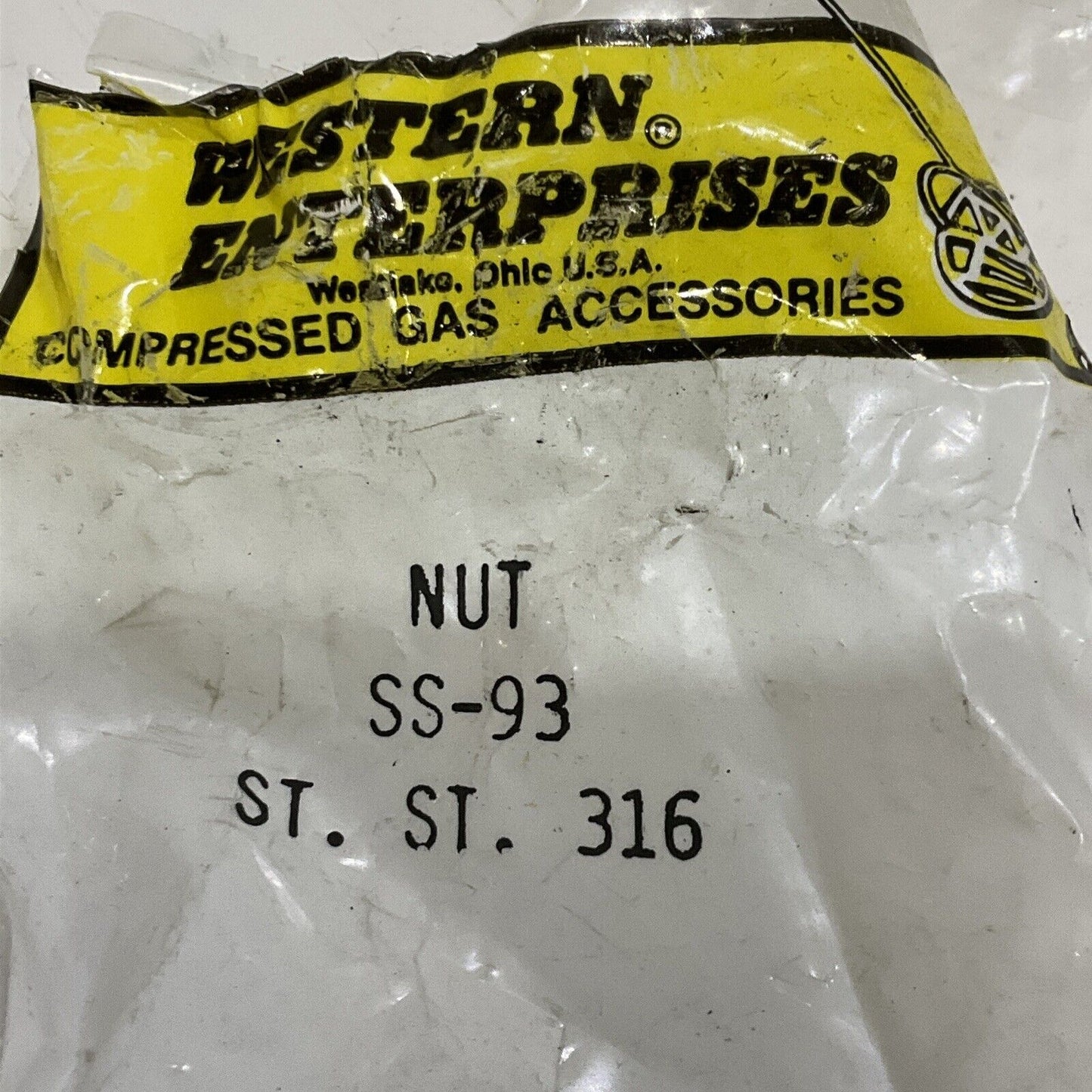 WESTERN ENTERPRISES SS-93 NUT 316 SS LOT OF 6 373