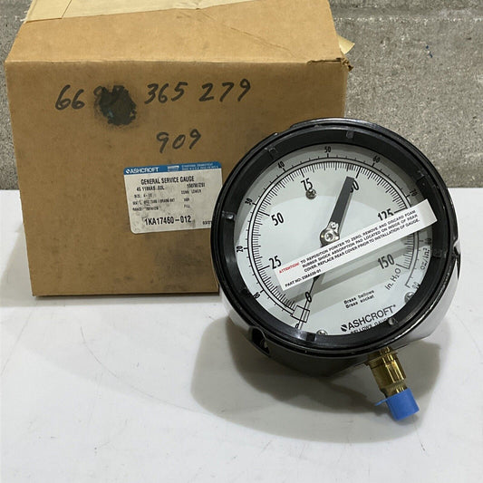 ASHCROFT 1KA17460-012 45 118AS 02L BELLOWS GAUGE 4-1/2 150/W/ZSI 373