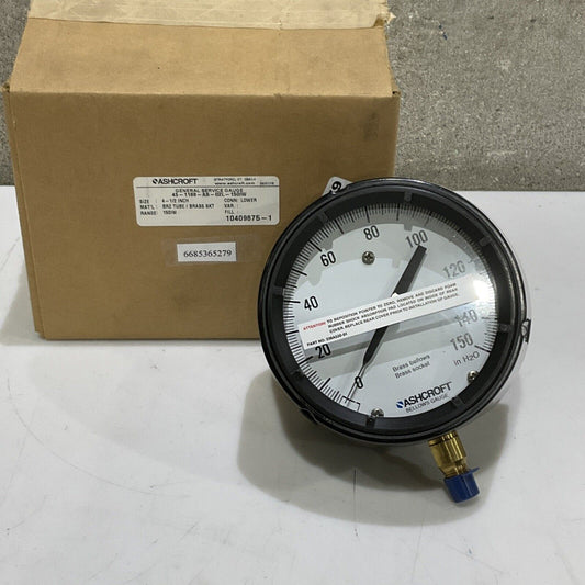 ASHCROFT 46-1188-AS-02L-150IW LEVEL BELLOWS  GAUGE 4-1/2” 150IW 373