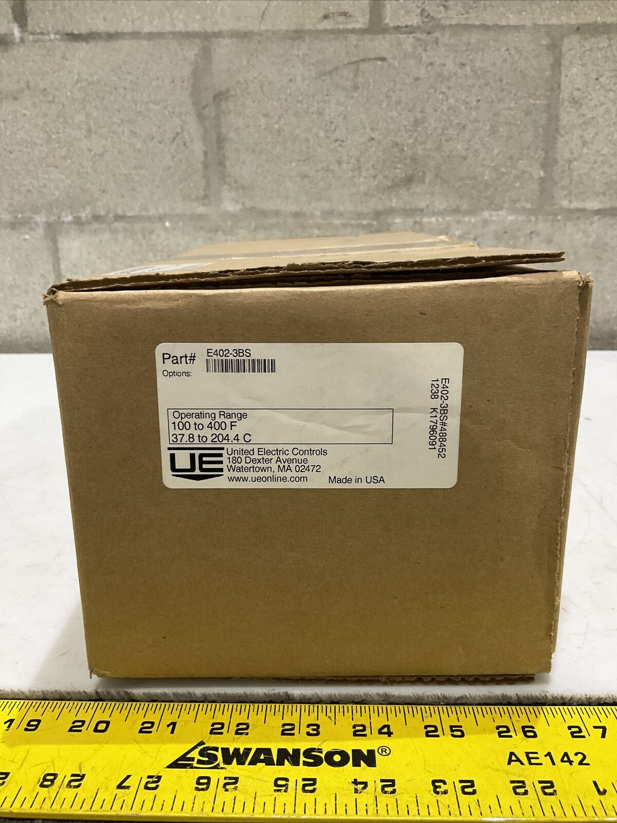 UNITED ELECTRIC CONTROLS E402-3BS TEMPERATURE CONTROLS 373