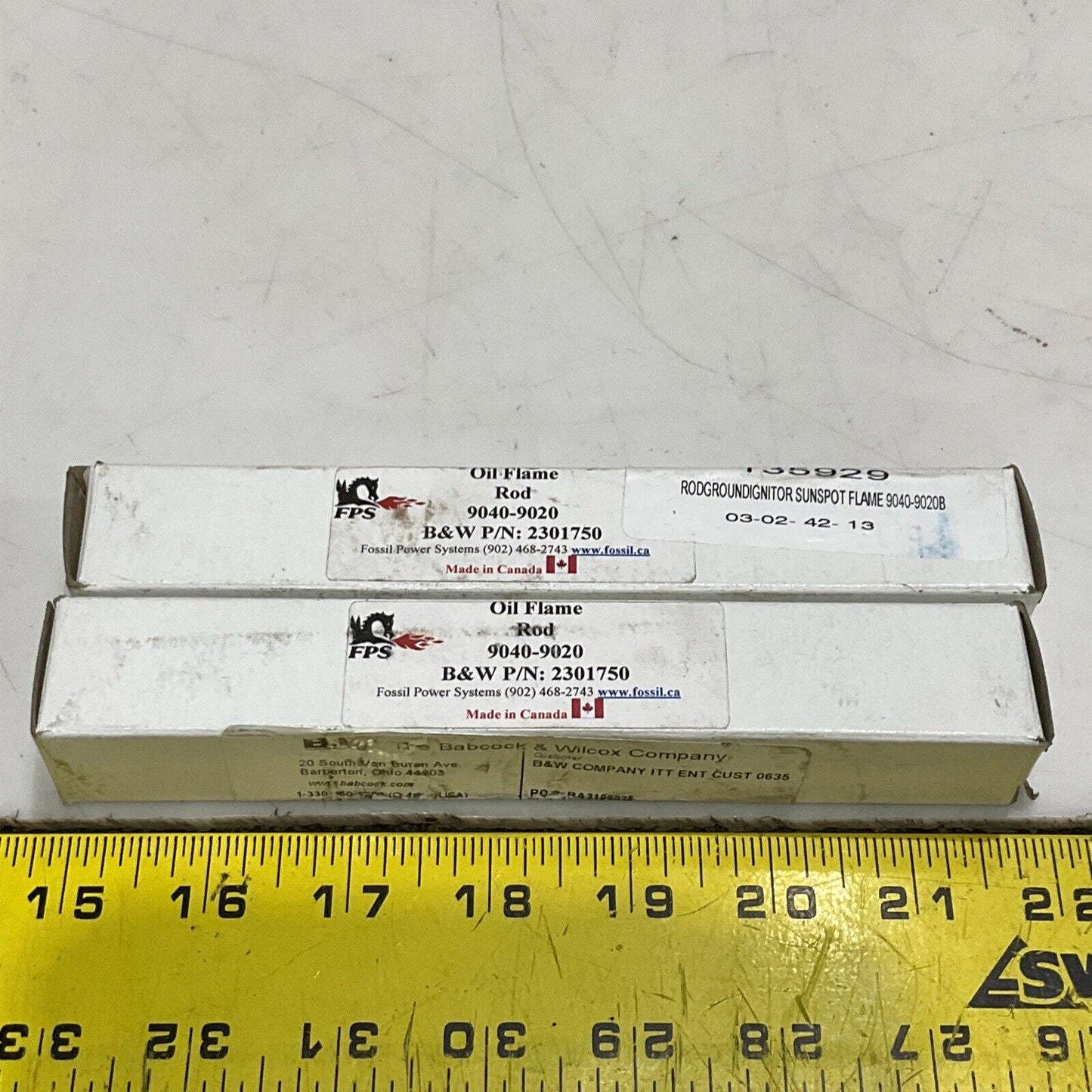 FPS 9040-9020 2301750 OIL FLAME ROD LOT OF 2 373