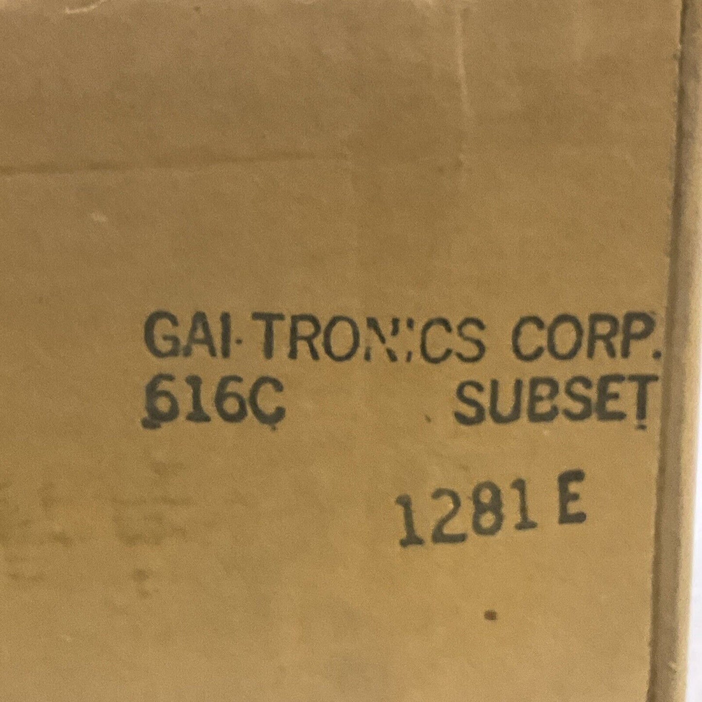 GAI TRONICS CORP 616C 1281E FLUSH PANEL SUBSET 373
