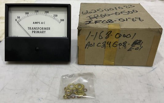 RESEARCH COTTRELL 0-300 AMPS 4 STUD PRIMARY TRANSFORMER ELECTRICAL METER 373