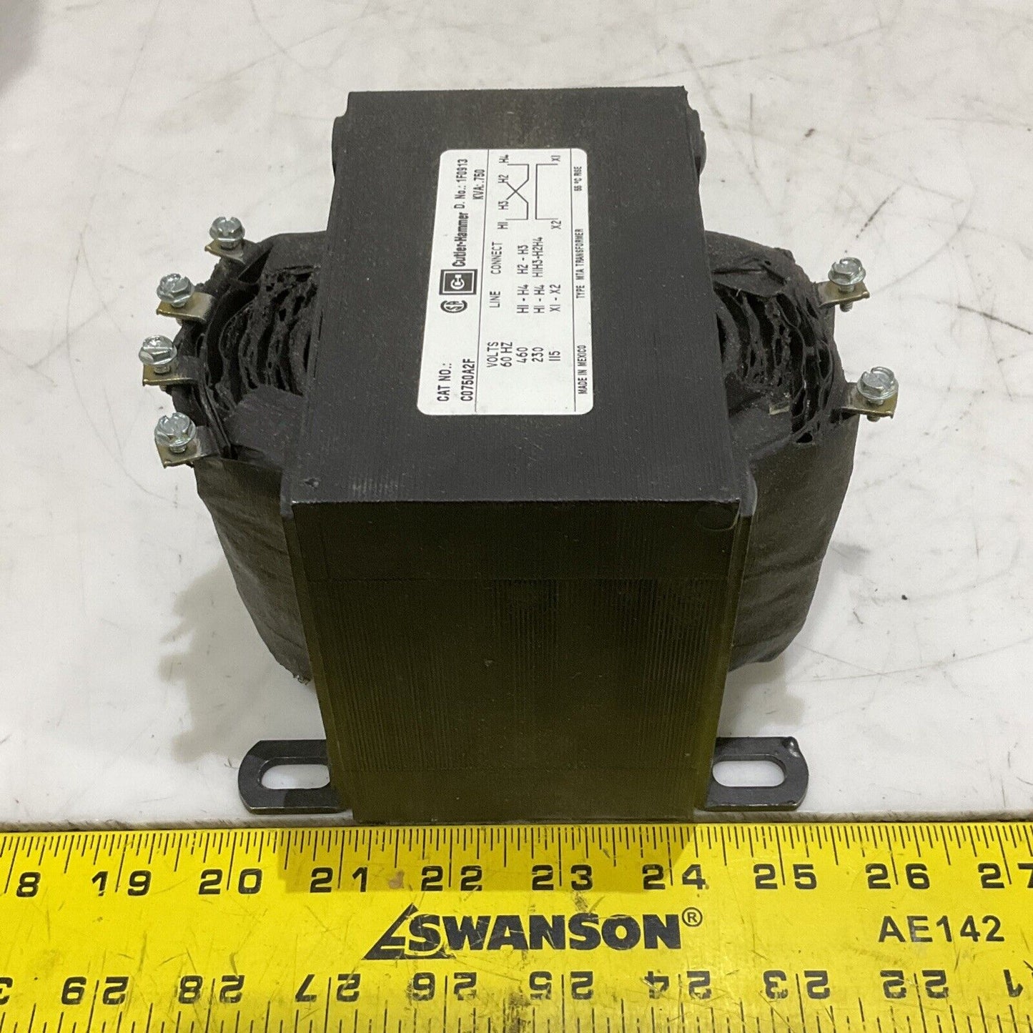 CUTLER-HAMMER C0750A2 CONTROL TRANSFORMER 60 HZ 373