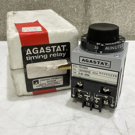 AGASTAT 7012AH COIL TIMING RELAY 120 V 60 HZ 3-30 MIN 373