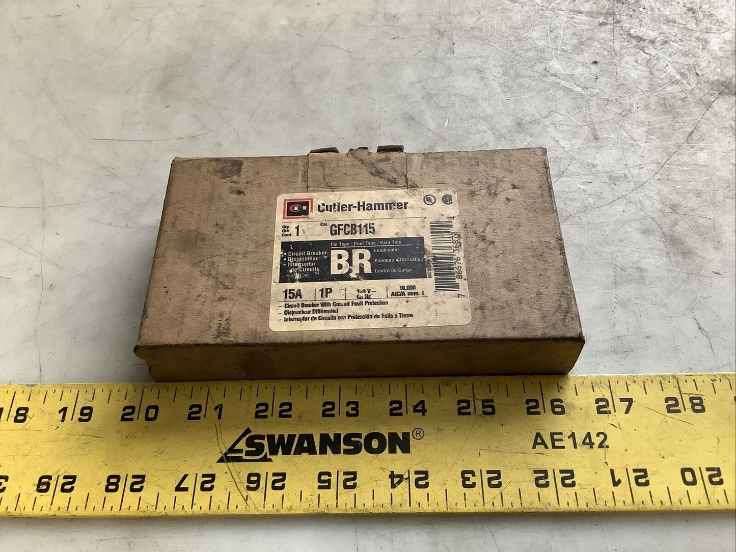 CUTLER HAMMER GFCB115 CIRCUIT BREAKER 15A 1P 476