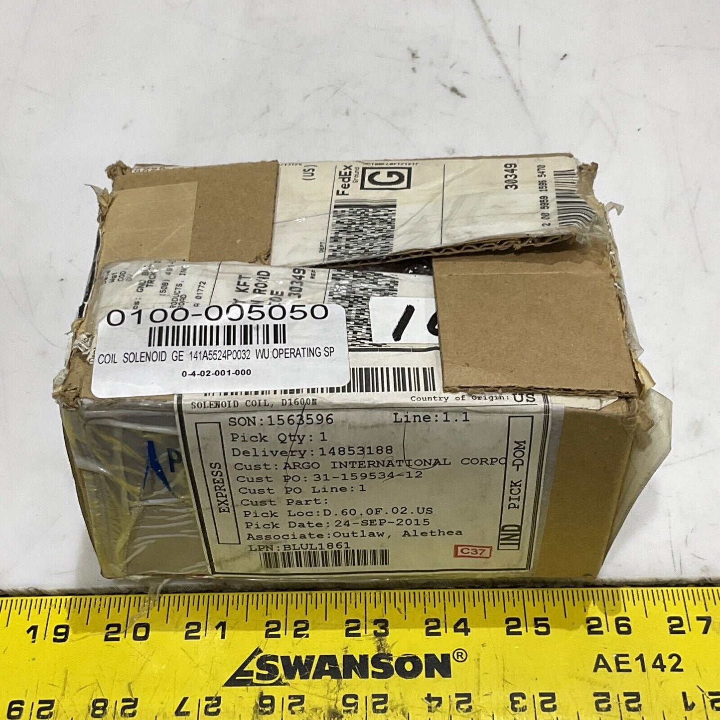 GE 141A5524P0032 89537 SOLENOID COIL 373