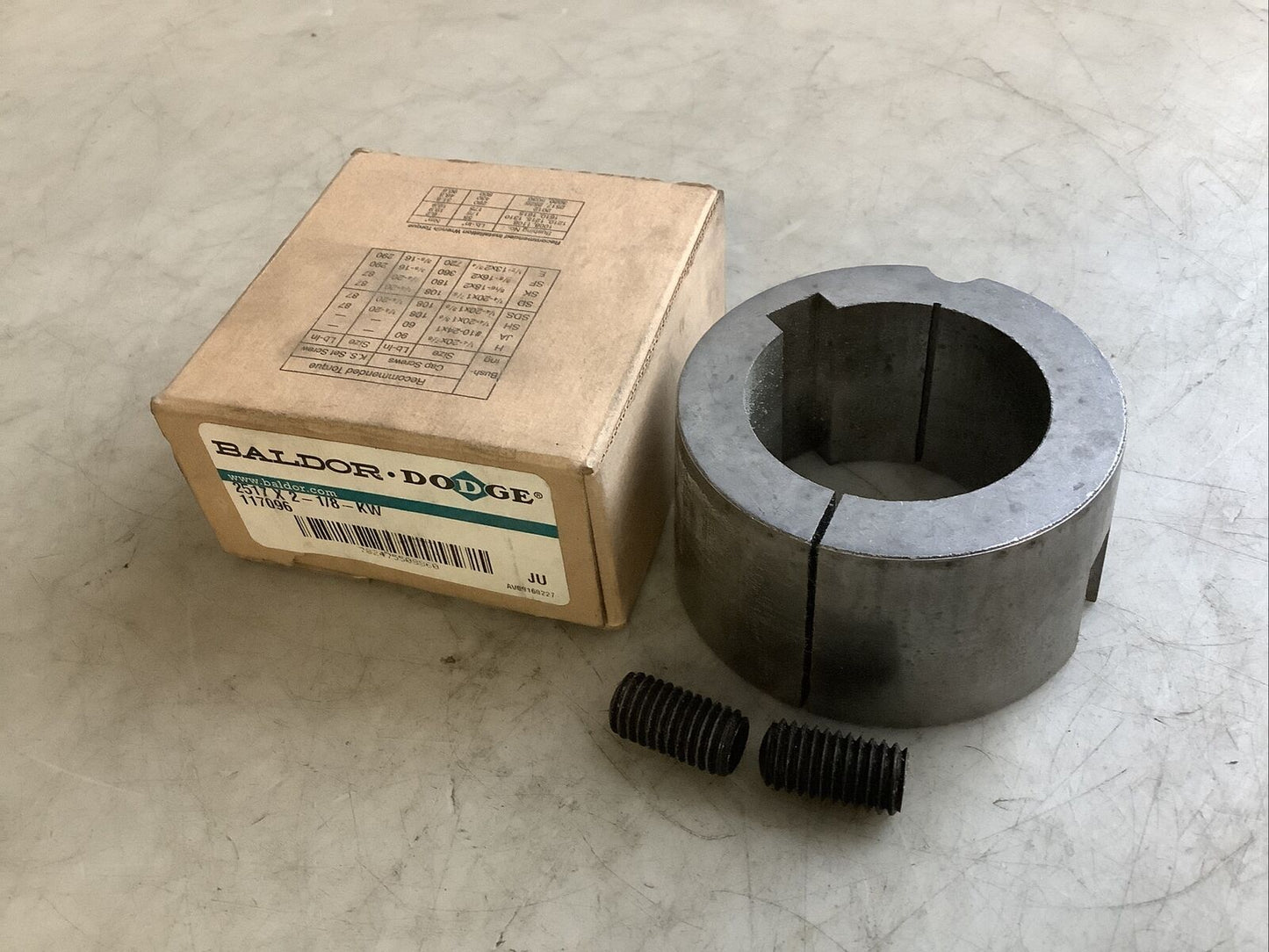 BALDOR 117096 TAPER LOCK BUSHING 2517 X 2-1/8-KW 476