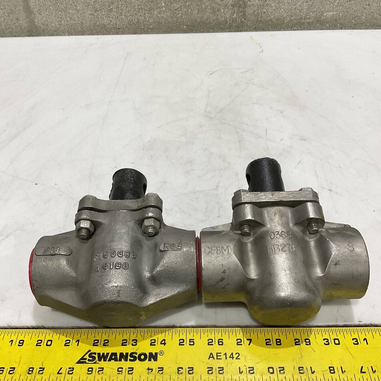 TUFLINE 0366 HB270 H3198 SOCKET WELD PLUG VALVE 1.5” 300 LB LOT OF 2 373