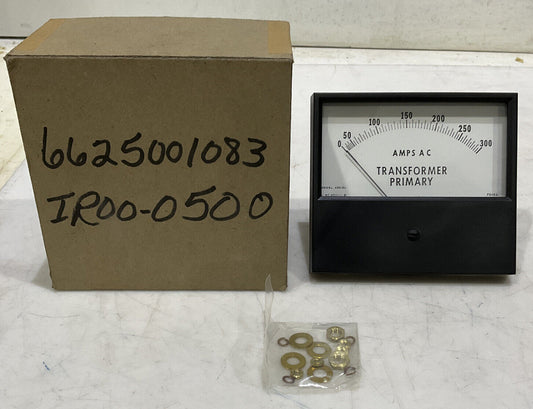 RESEARCH COTTRELL 0-300 AMPS 4 STUD PRIMARY TRANSFORMER ELECTRICAL METER 373