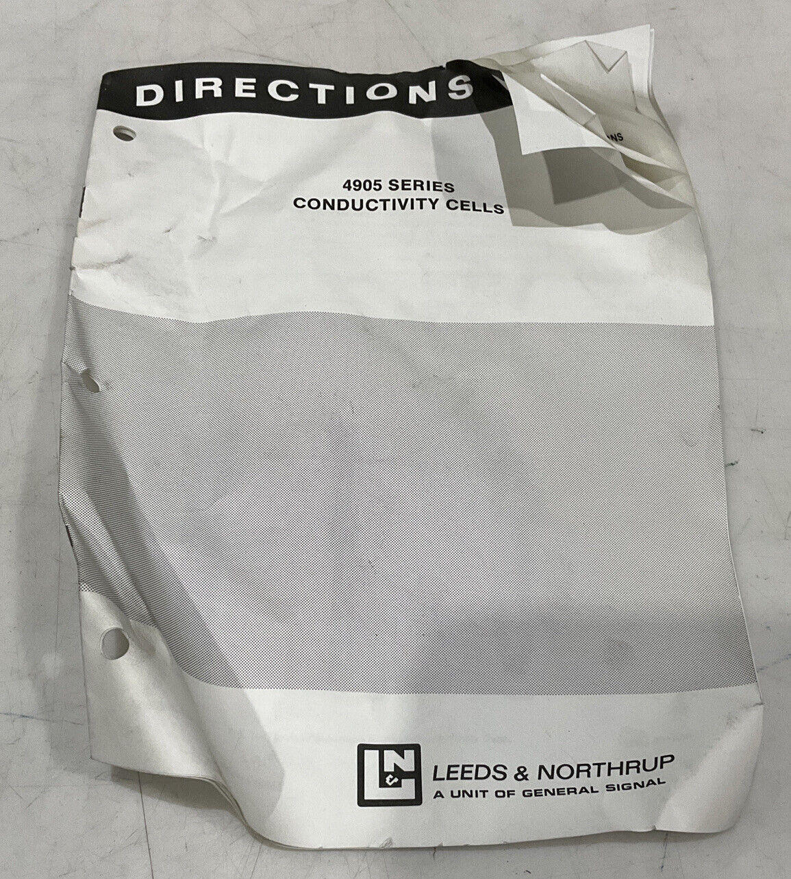 LEEDS AND NORTHRUP 4905 SERIES CONDUCTIVITY CELL 373 Industrial