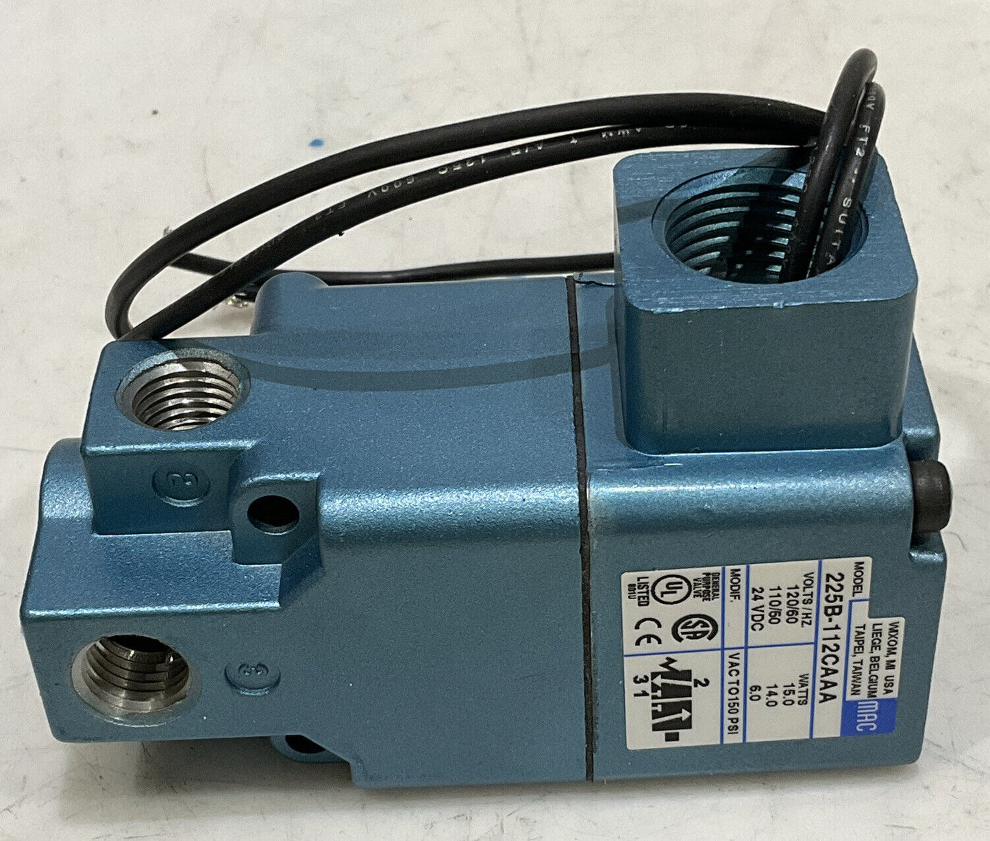 MAC VALVES 225B-112CA SOLENOID VALVE 373