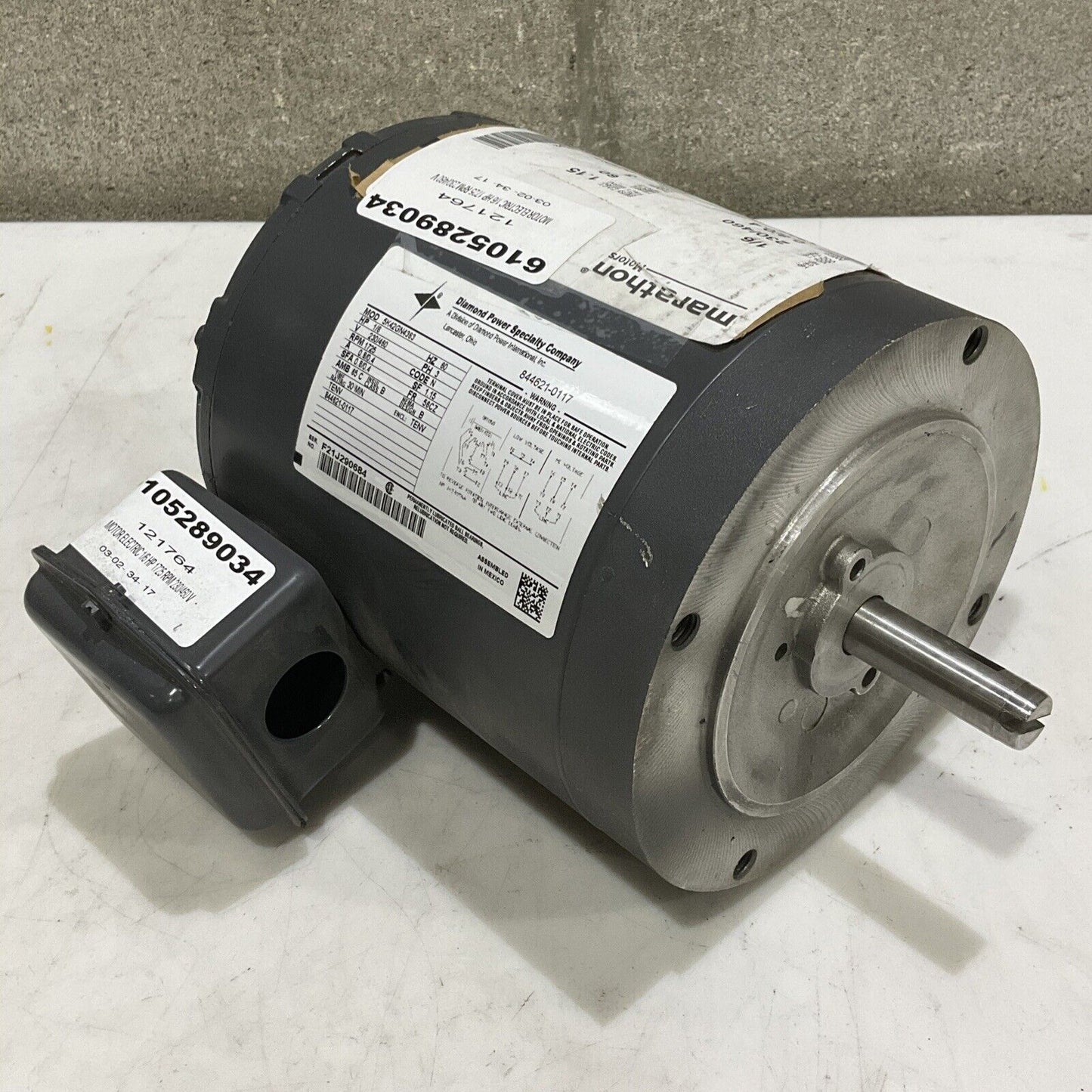 DIAMOND POWER 5K42GN4363 ELECTRIC MOTOR 1/6 HP 230/460 V 1725 RPM 60 HZ 3 PH 373